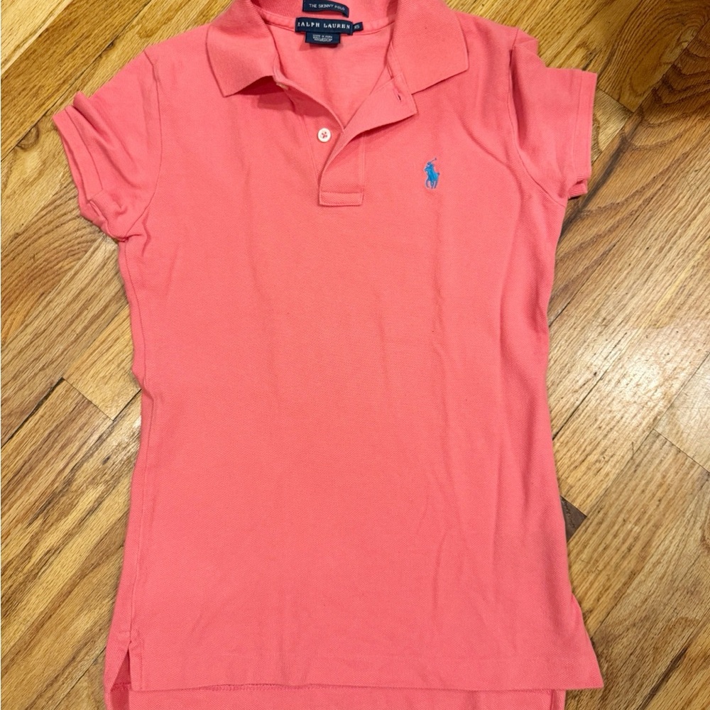 Ralph Lauren Women's Salmon Pink Polo Shirt